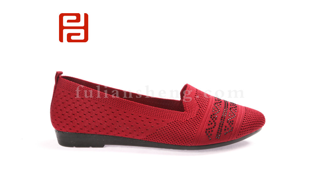 福连升春款女士轻便透气浅口妈妈鞋休闲单鞋图片