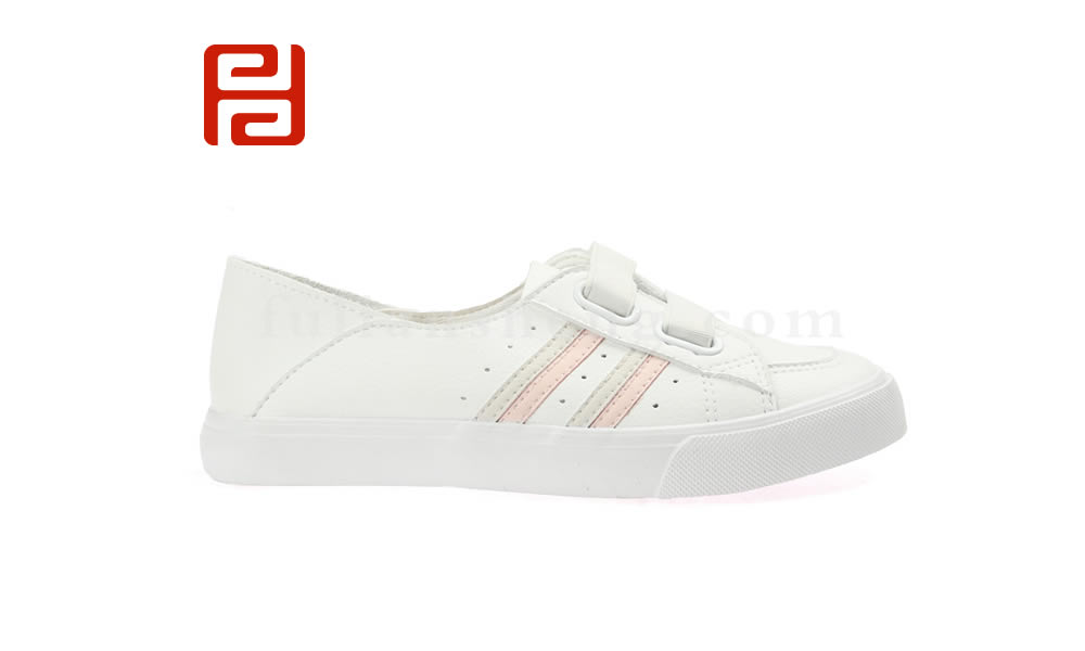 福连升夏季浅口小白鞋女鞋 一脚蹬棉麻舒适百搭板鞋图片