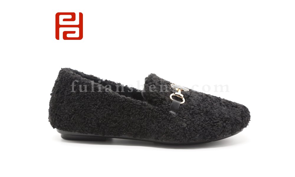 福连升休闲鞋女2020秋冬毛毛鞋女外穿懒人保暖软底透气鞋子图片