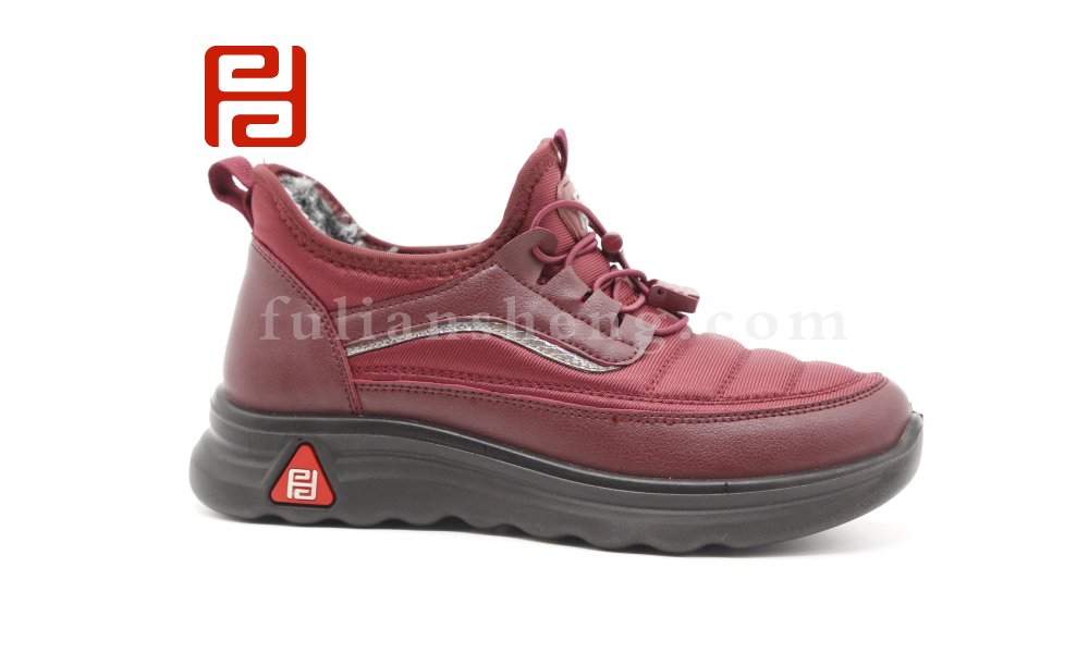 福连升2020冬透气软弹舒适防滑保暖波纹松糕底健步鞋图片
