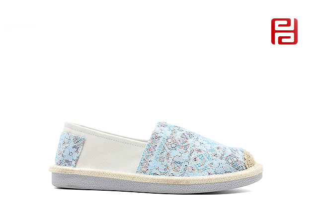 舒适休闲女鞋蕾丝布面料棉麻里布舒适女鞋