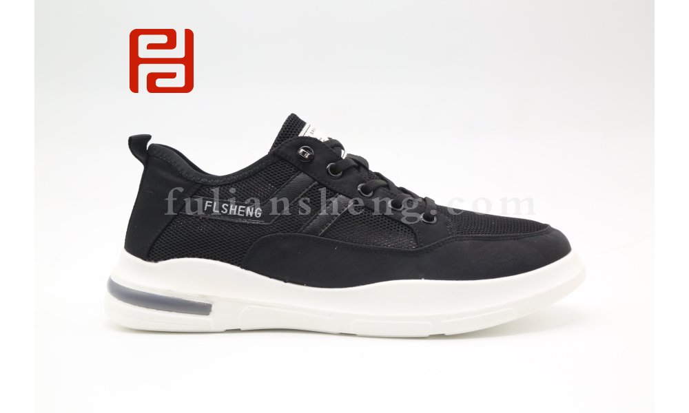 福连升夏季休闲板鞋网布舒适棉麻透气系带男鞋图片