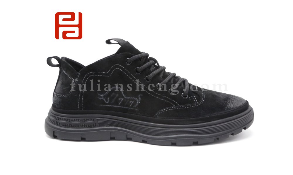 福连升秋季新款英伦商务休闲板鞋真皮橡胶防滑休闲男鞋图片