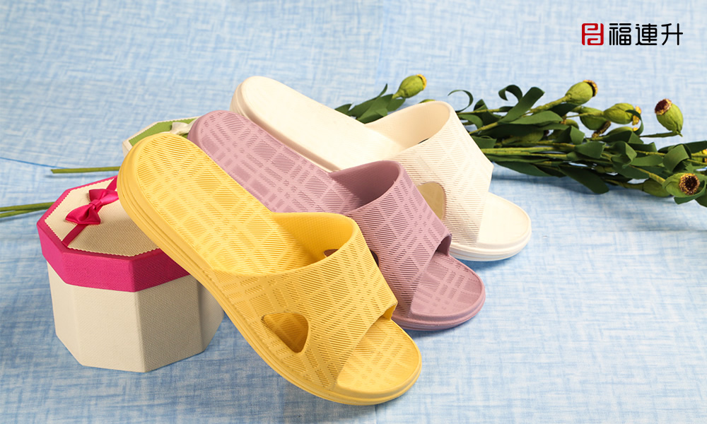 福连升休闲鞋室内家居拖鞋女夏软底防滑家用凉拖(图1)
