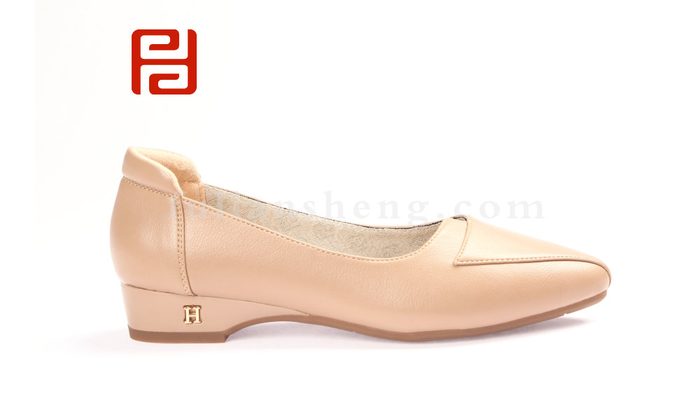 福连升休闲商务女鞋防水布鞋坡跟软底工装鞋20春(图5)