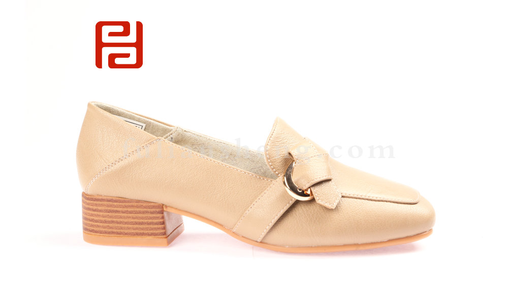 福连升时尚休闲光面女鞋浅口单鞋低跟休闲鞋(图2)