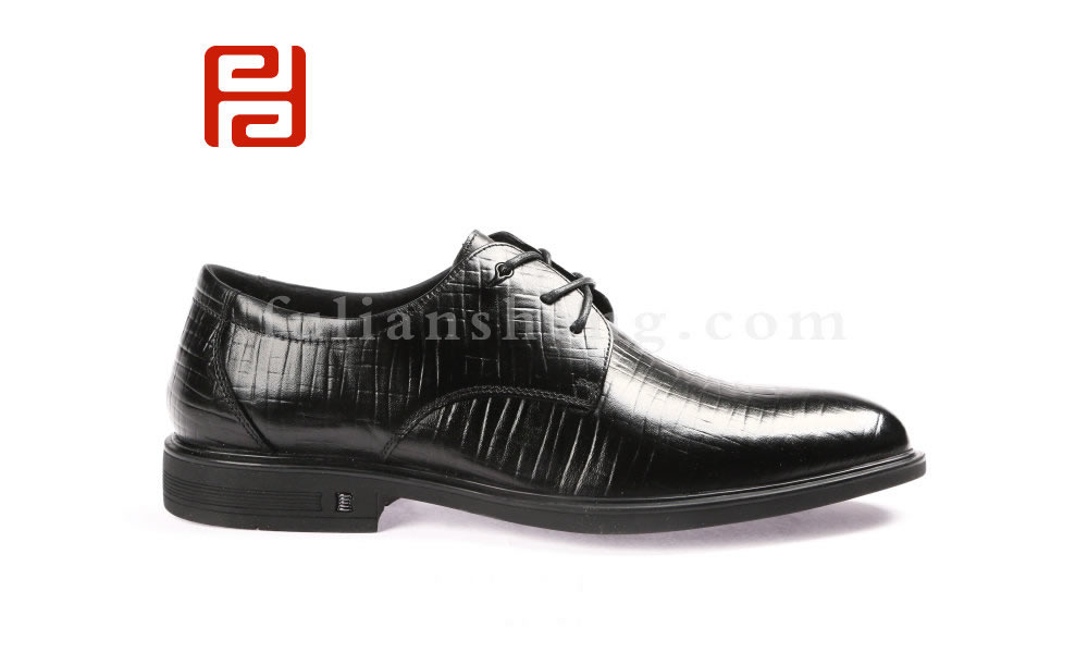 福连升男鞋春季皮鞋男真皮商务休闲正装工作鞋(图1)