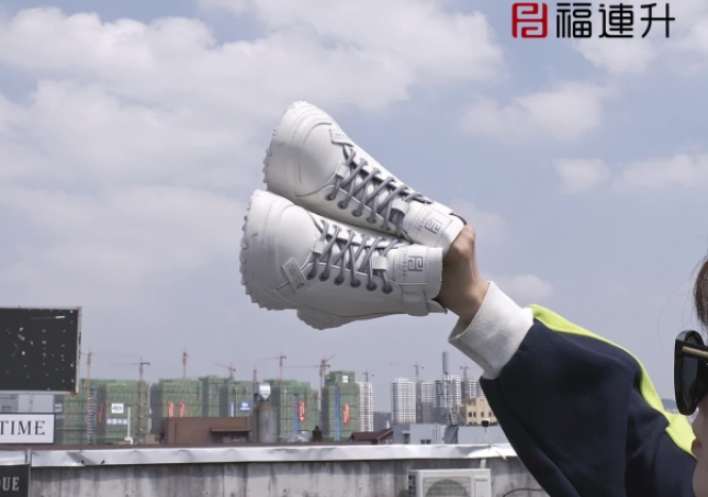 福连升休闲鞋女鞋冬季保暖中帮平底休闲鞋舒适榴莲防滑鞋底