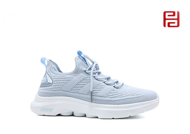 休闲运动女鞋春季单鞋高弹飞织面料3D缓震鞋垫